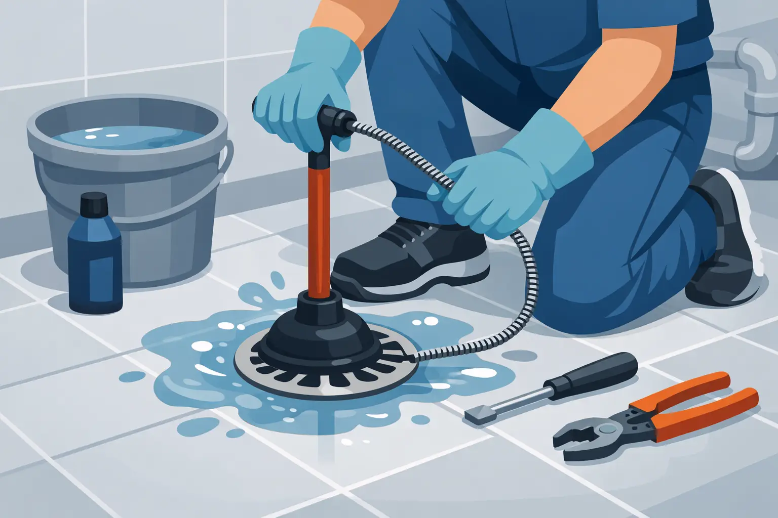 How to Clear a Floor Drain Safely