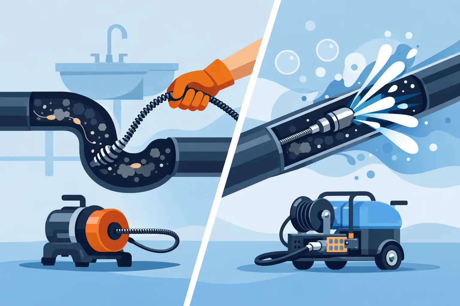 Snaking vs Hydro Jetting: Which Is Right?