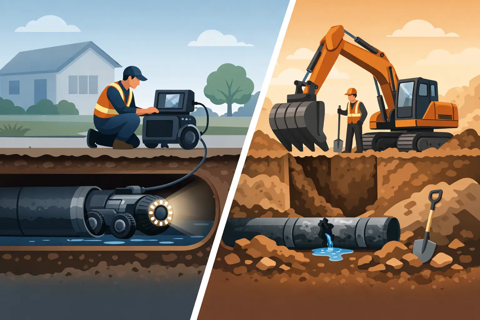 Camera Inspection Versus Excavation Which First - Drain Cleaning Experts in Burlington, IA Camera Inspection Versus Excavation: Which First?