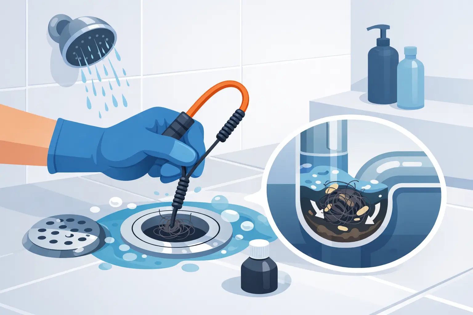How to Clear a Shower Drain Blockage Safely - Drain Cleaning Experts in Burlington, IA How to Clear a Shower Drain Blockage Safely