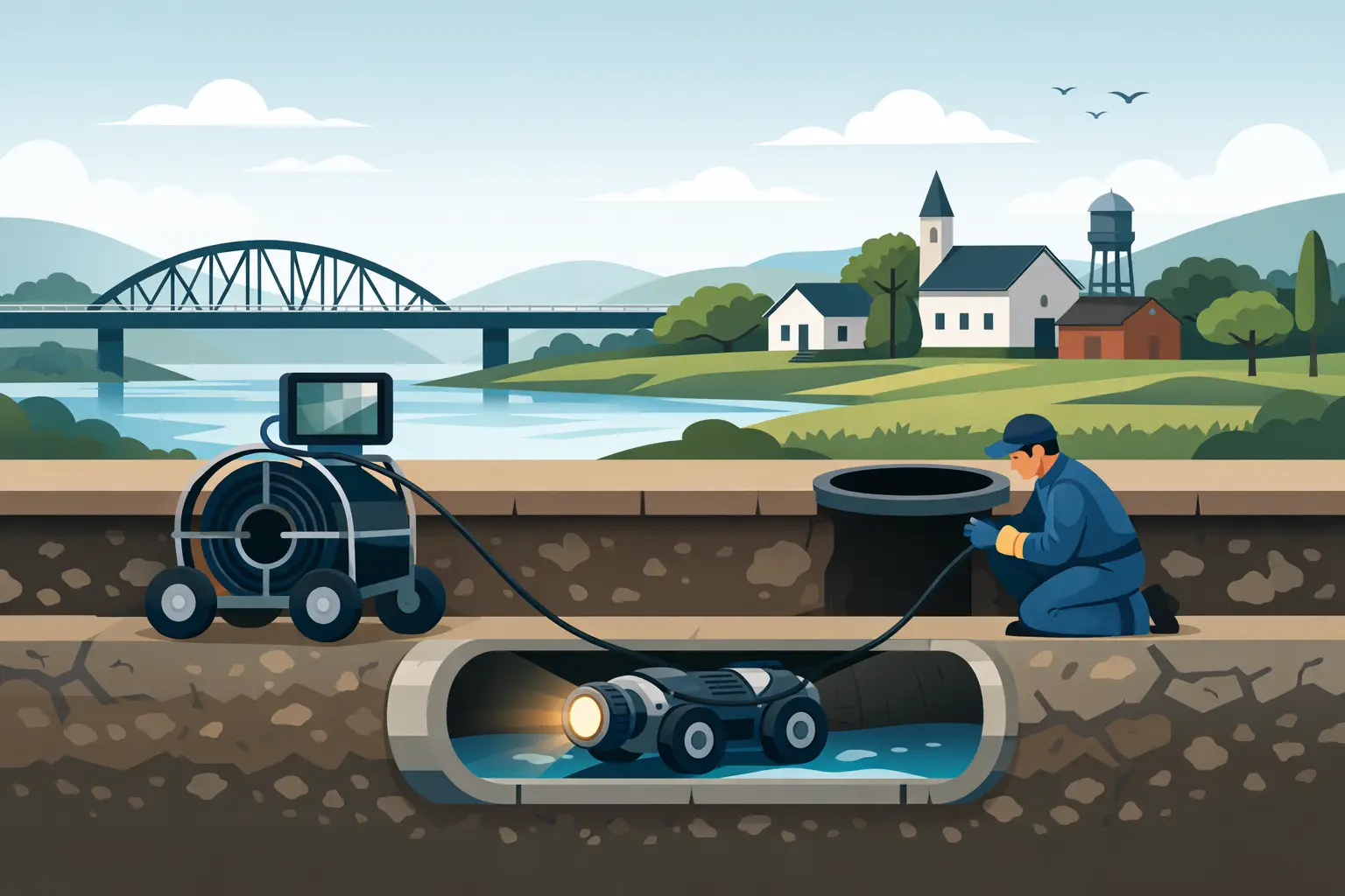 Sewer Camera Inspection in Oquawka IL - Drain Cleaning Experts in Burlington, IA Sewer Camera Inspection in Oquawka, IL