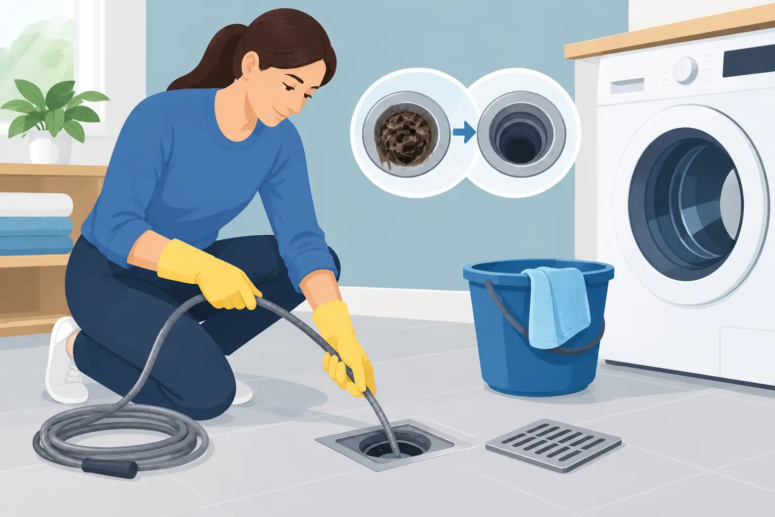 How to Remove a Laundry Drain Blockage Safely